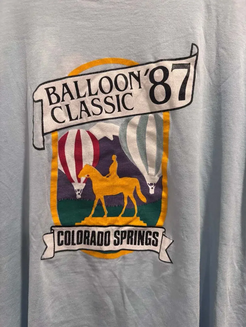 Vintage 1987 Colorado Springs Balloon Classic Graphic T-Shirt